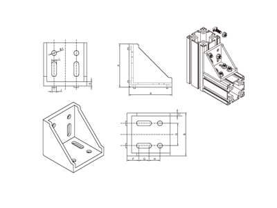 铝型材螺栓安装图