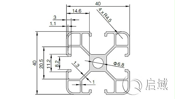 QY-8-4040A铝型材