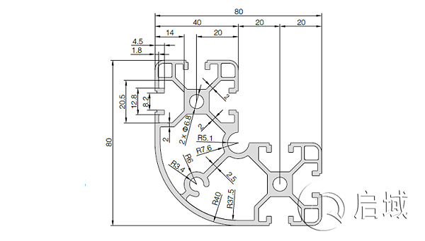 QY-8-8840铝型材图纸