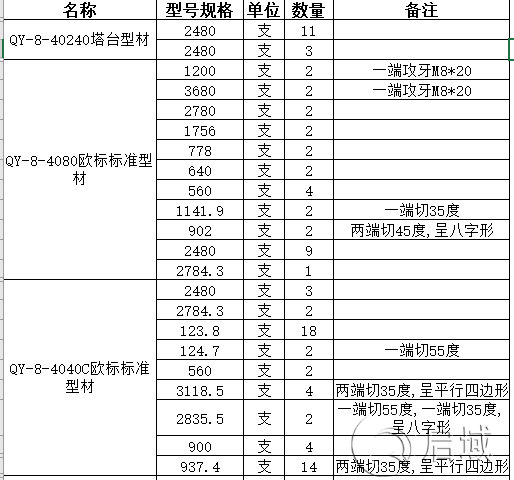 登高梯铝型材使用明细