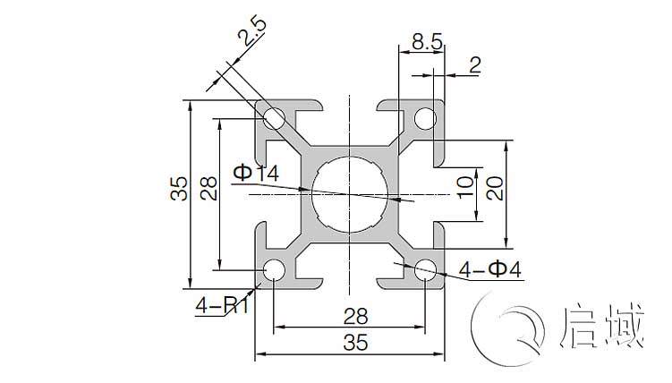 QY-10-3535铝型材图纸