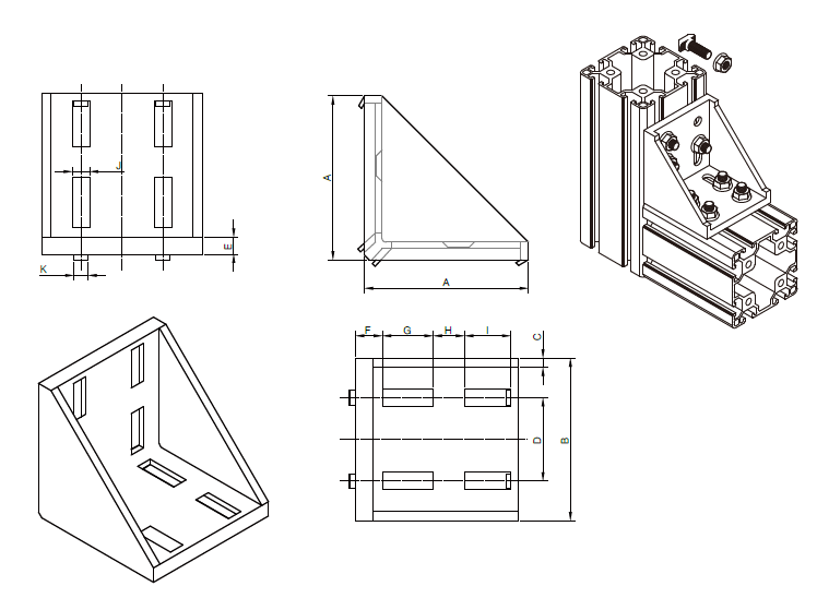 9090强力角件图纸